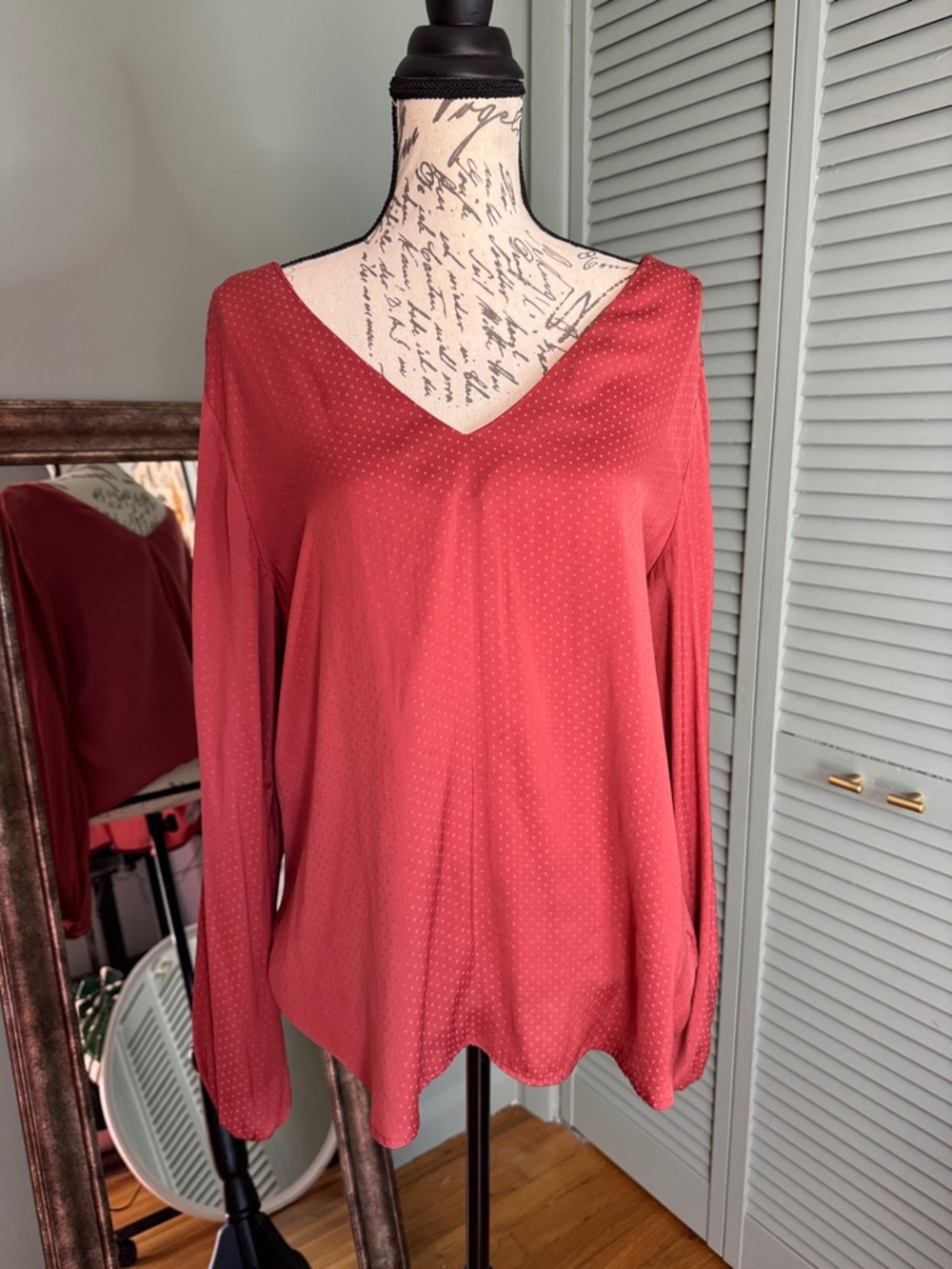 a new day V-Neck Long Sleeve Top - Rose